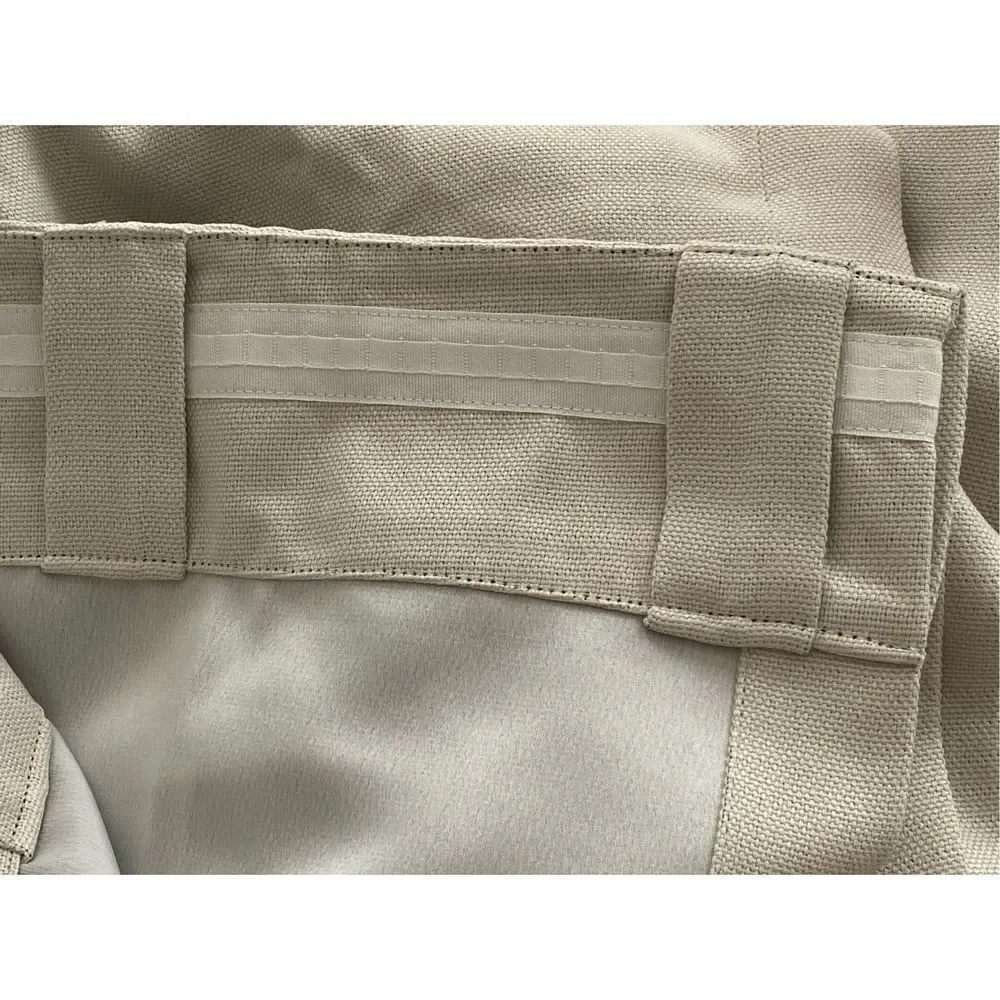 Birch Textured Faux Linen Room Darkening Curtain 50” x 96” L